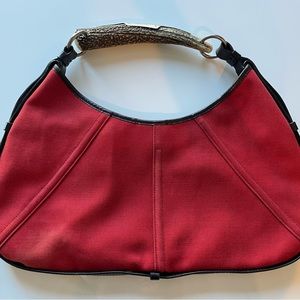 SOLD Yves Saint Laurent Rive Gauche Red Canvas Mombasa